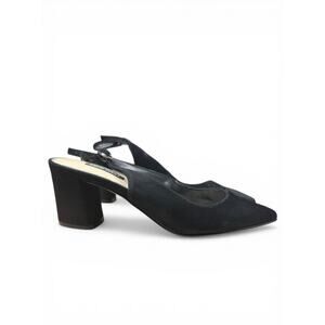 Nine West Black Slingback Block Heel Pumps